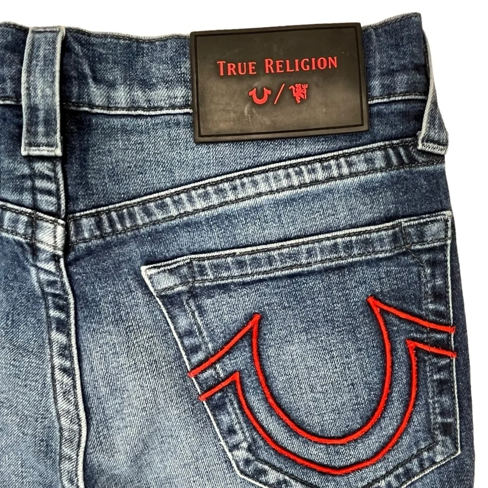 True Religion x Manchester United Men’s 31‎ Jack Super Skinny Jeans Blue